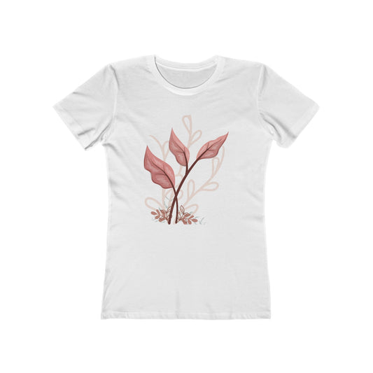 Floral Print Boyfriend Tee for Women - Casual Comfortable Style - DiRoMi