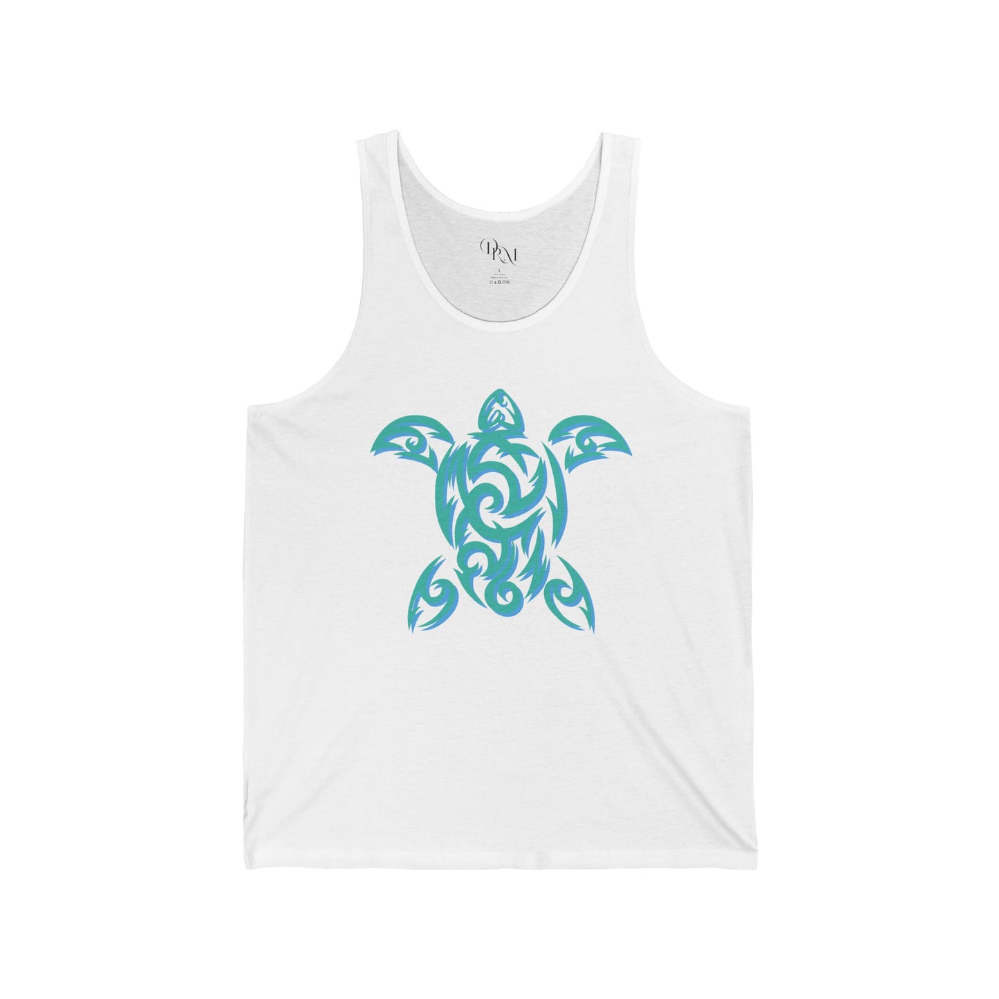 Turtle Tribal Design Unisex Jersey Tank - Ocean Lover's Apparel
