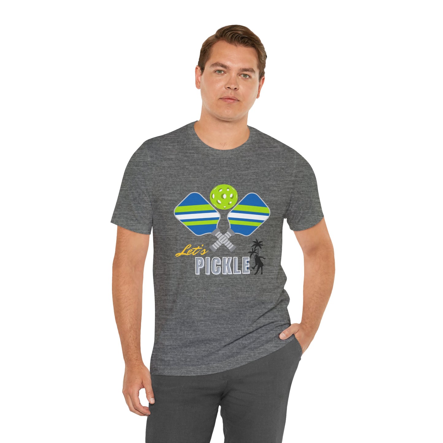 Let's Pickle! Unisex Short Sleeve Tee - Fun Pickleball T-Shirt for Sport Lovers - DiRoMi