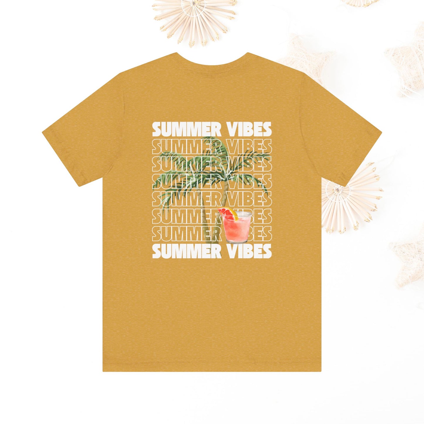 Summer Vibes Unisex Jersey Tee, Casual Summer T-Shirt, Fun Beachwear, Gift for Friends, Vacation Outfit, Relaxed Style, Graphic T Shirts