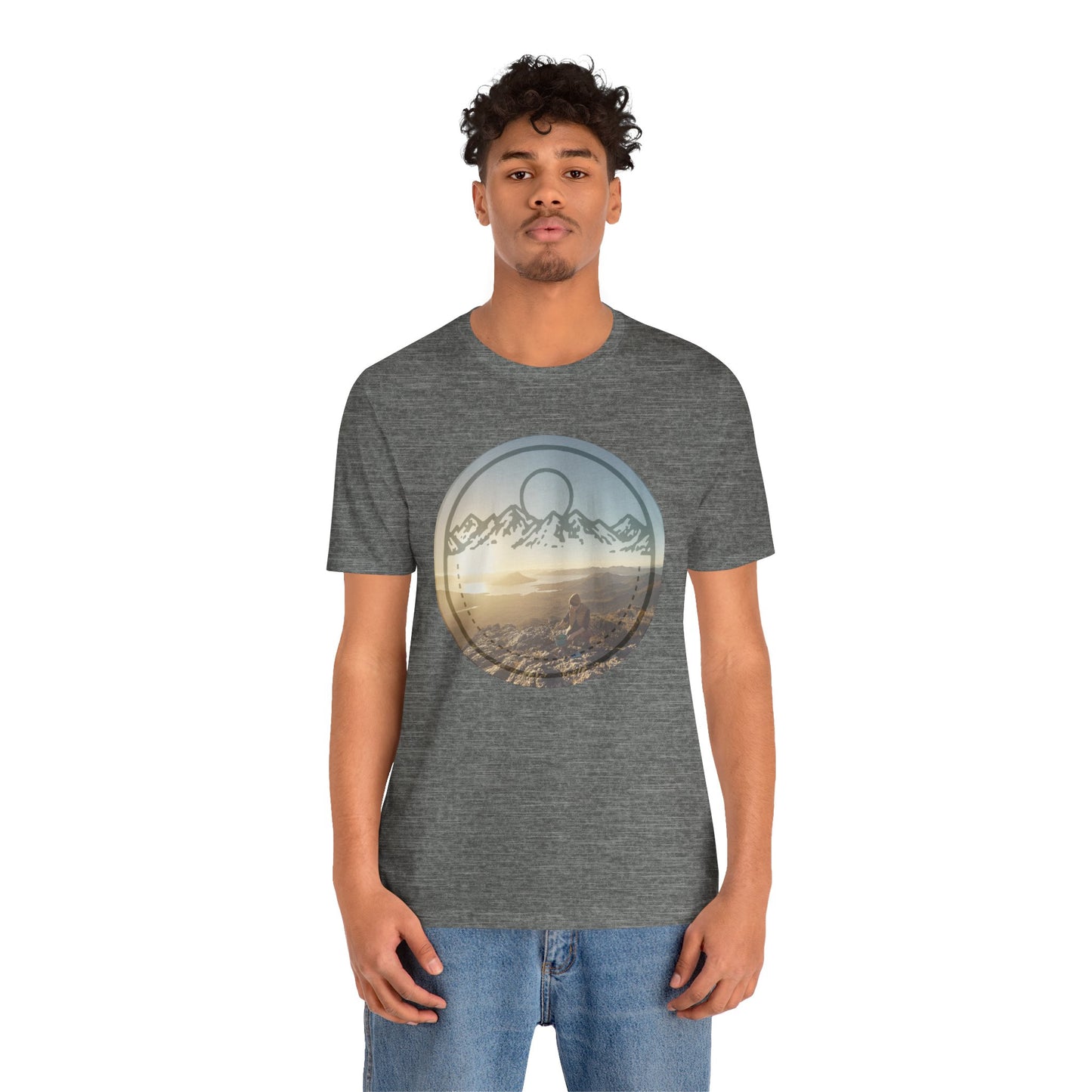 Adventure Awaits Mountain Graphic T-Shirt - Unisex Jersey Short Sleeve - DiRoMi