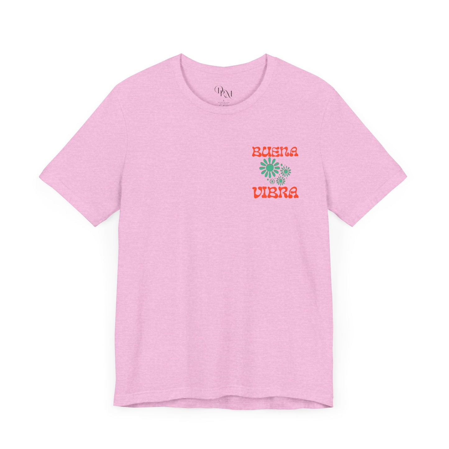 Buena Vibra Tee -Good vibes Summer Unisex Jersey Short Sleeve Shirt for Positive Energy, Beach Day, Summer Vibes, Gift, Casual Wear