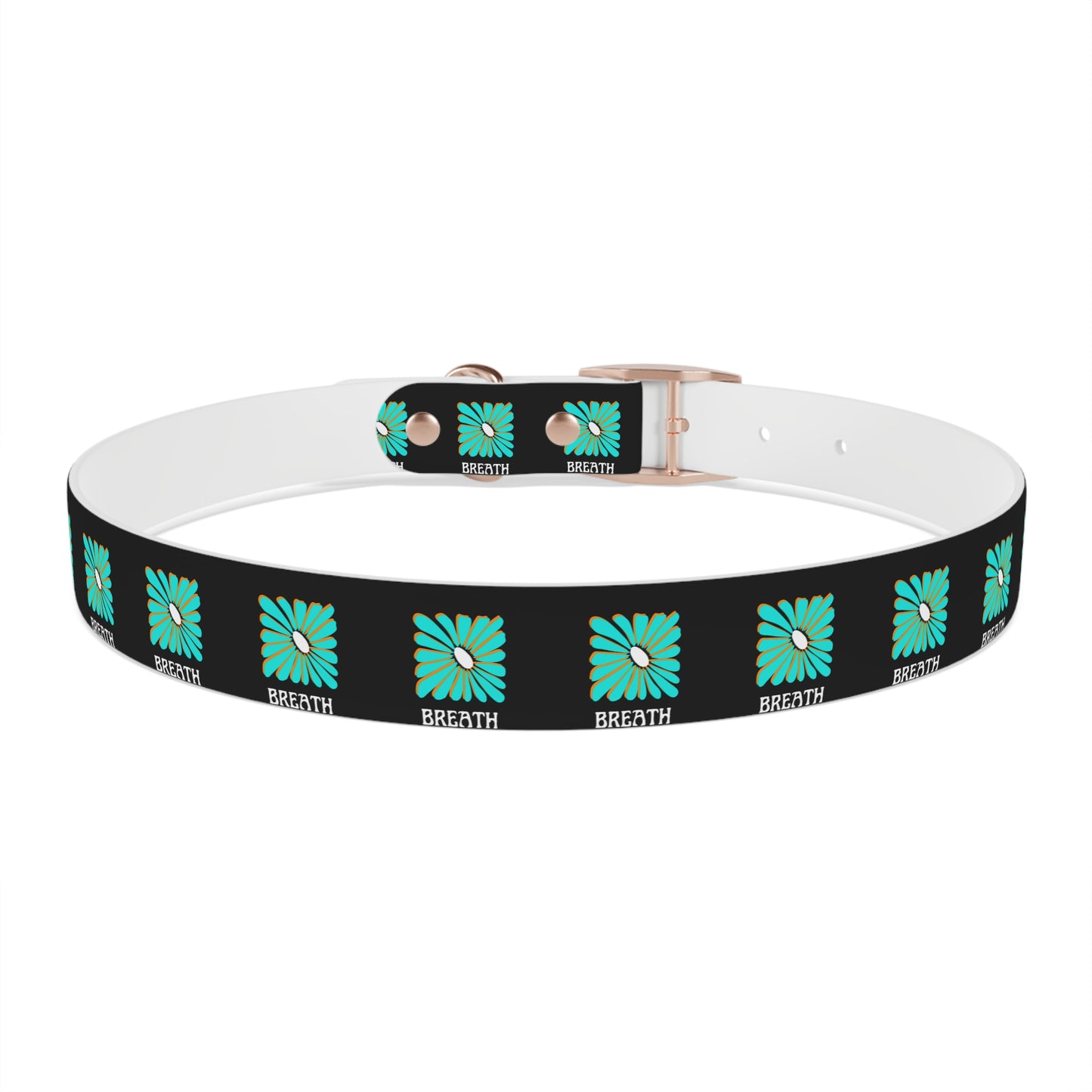 Colorful 'Breathe' Dog Collar - Vibrant Floral Design for Stylish Pets