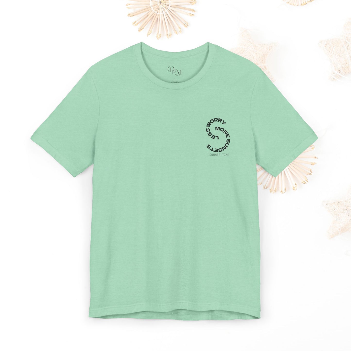 Beach Vibes Unisex Tee, Summer Vacation T-Shirt, Ocean Lover Shirt, Coastal Graphic Top, Beach Bum Apparel, back and front shirt