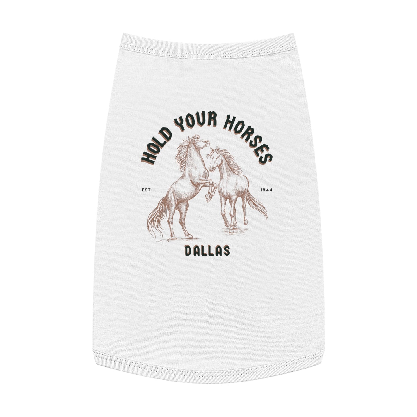 Cute Pet Tank Top - 'Hold Your Horses' Design for Dogs - DiRoMi