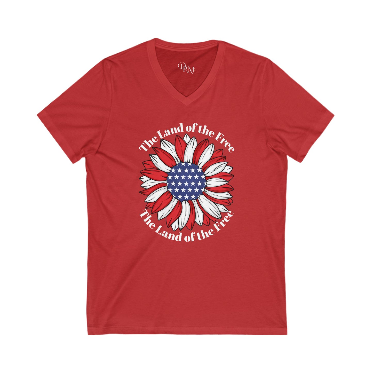 4th of July Flower V neck Shirt