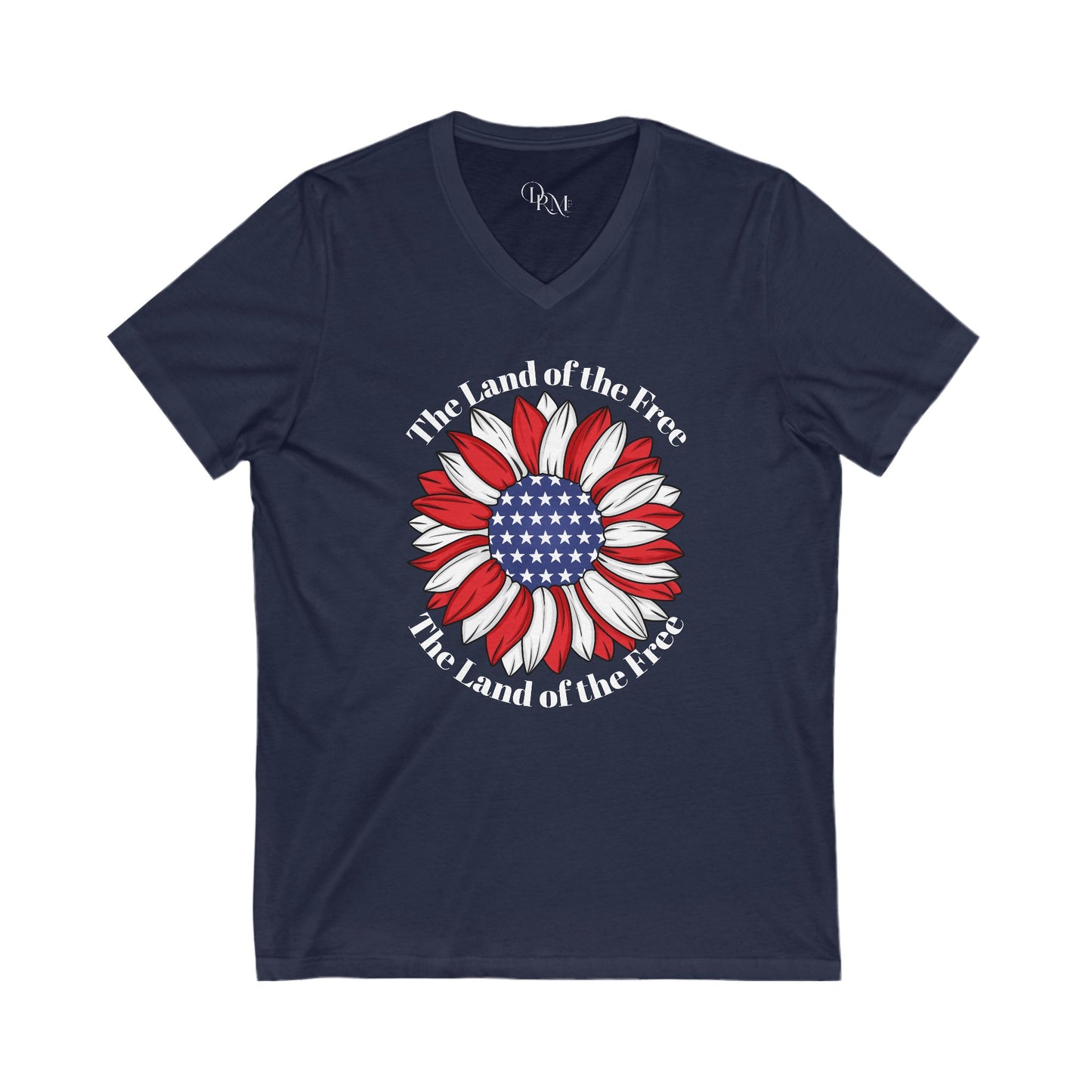 4th of July Flower V neck Shirt