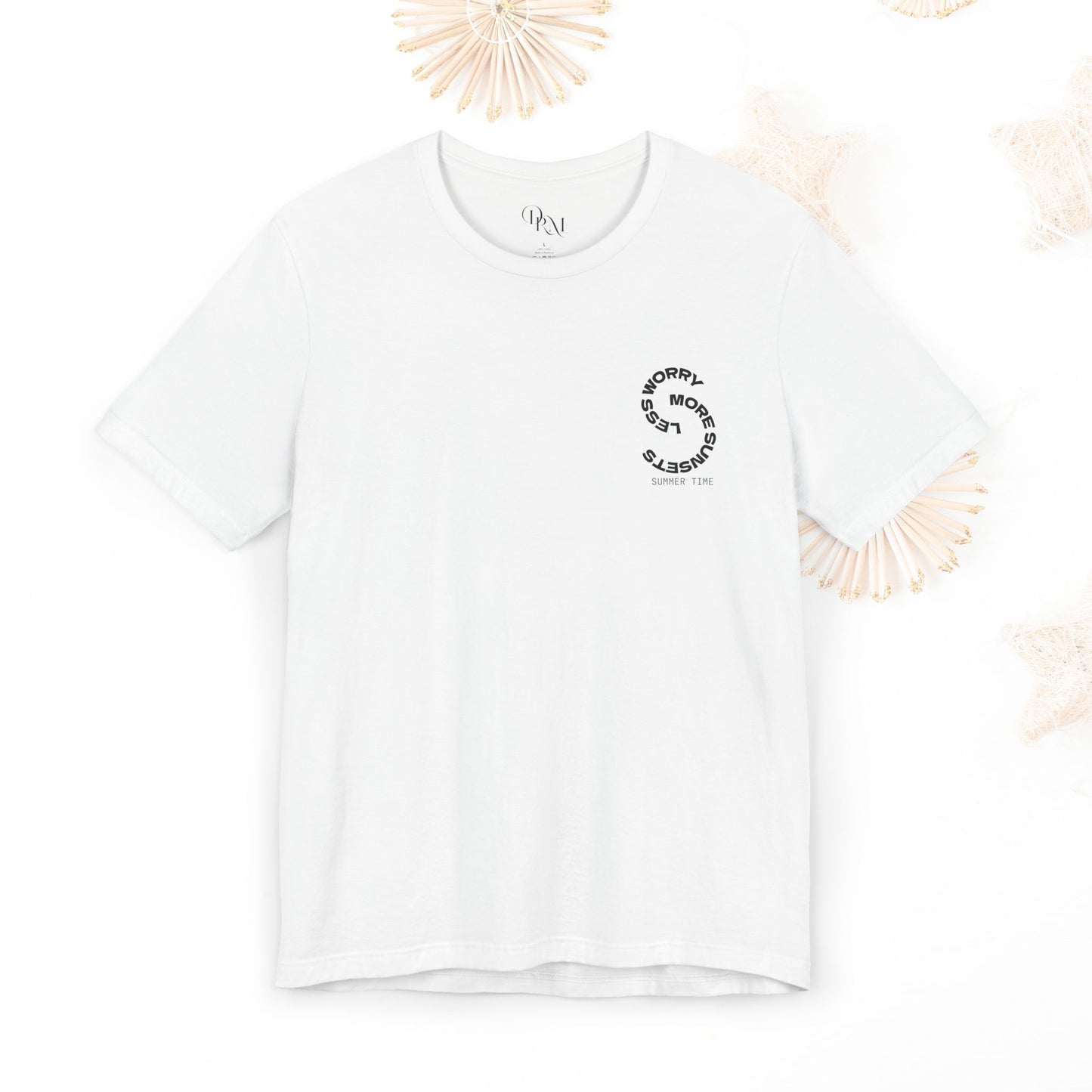 Beach Vibes Unisex Tee, Summer Vacation T-Shirt, Ocean Lover Shirt, Coastal Graphic Top, Beach Bum Apparel, back and front shirt
