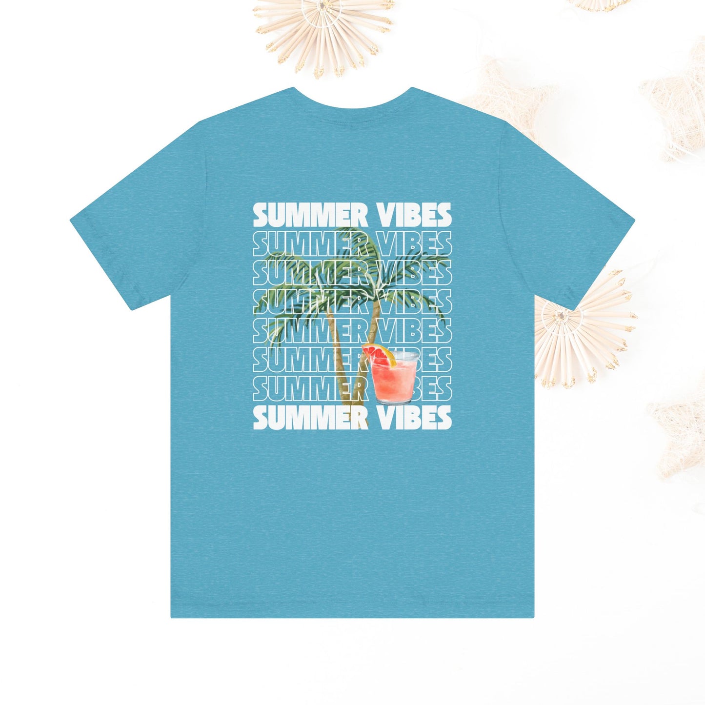 Summer Vibes Unisex Jersey Tee, Casual Summer T-Shirt, Fun Beachwear, Gift for Friends, Vacation Outfit, Relaxed Style, Graphic T Shirts