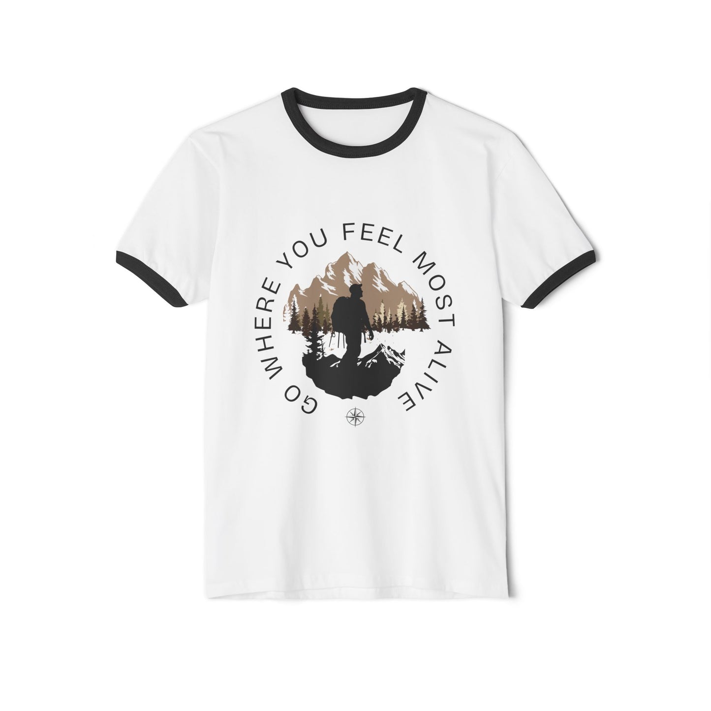 Explore Nature Unisex Cotton T-Shirt - 'Go Where You Feel Most Alive' - DiRoMi