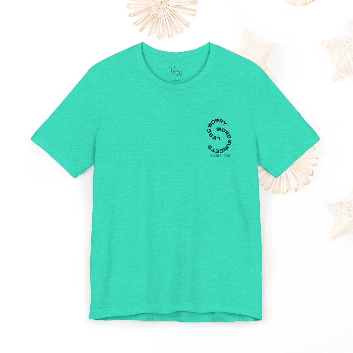 Beach Vibes Unisex Tee, Summer Vacation T-Shirt, Ocean Lover Shirt, Coastal Graphic Top, Beach Bum Apparel, back and front shirt