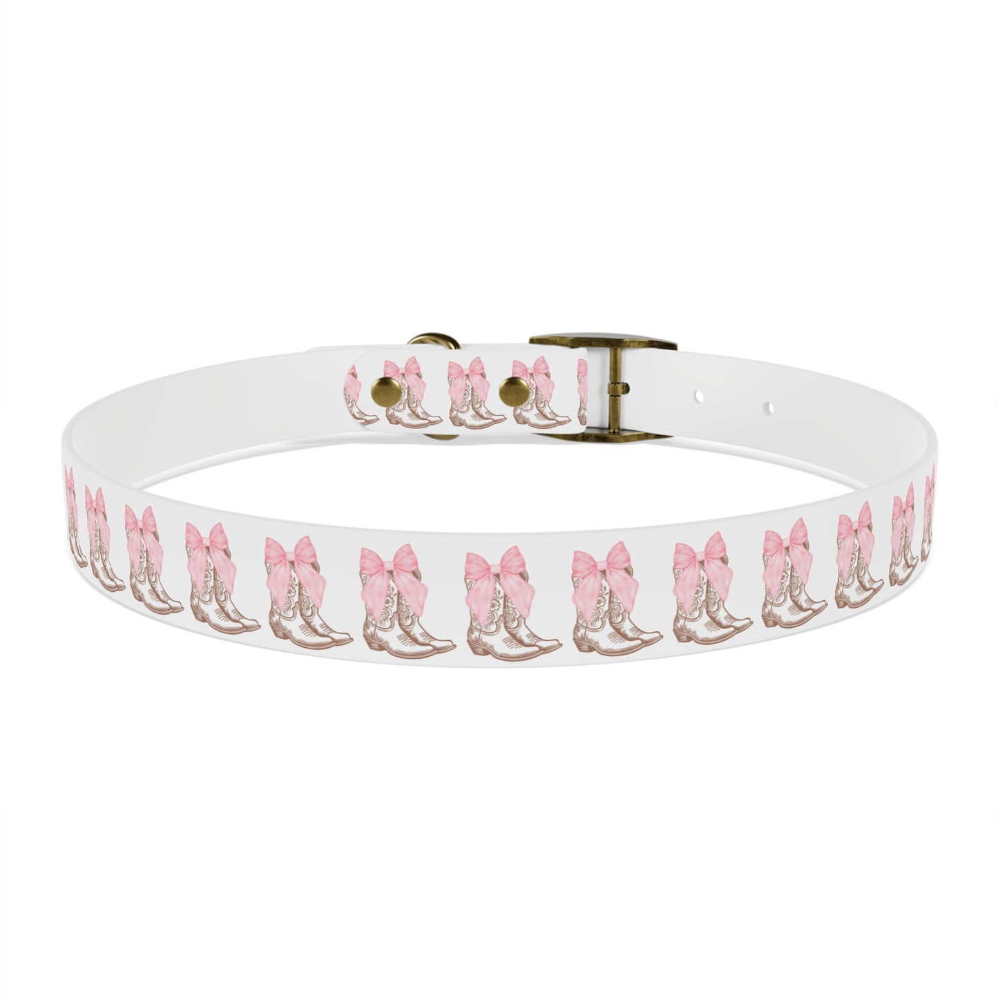 Chic Dog Collar with Pink Bow Design - Stylish Pet Accessory