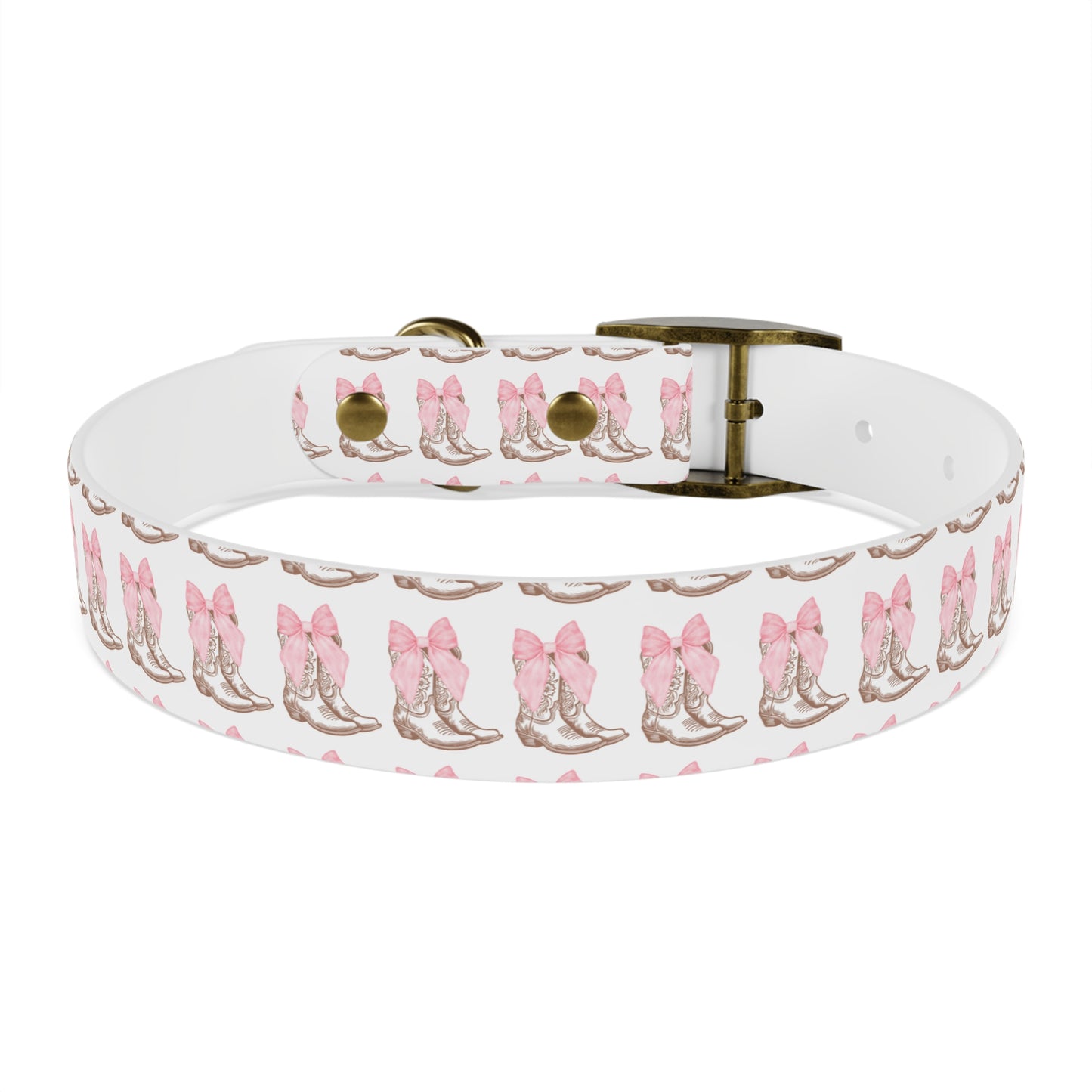 Chic Dog Collar with Pink Bow Design - Stylish Pet Accessory