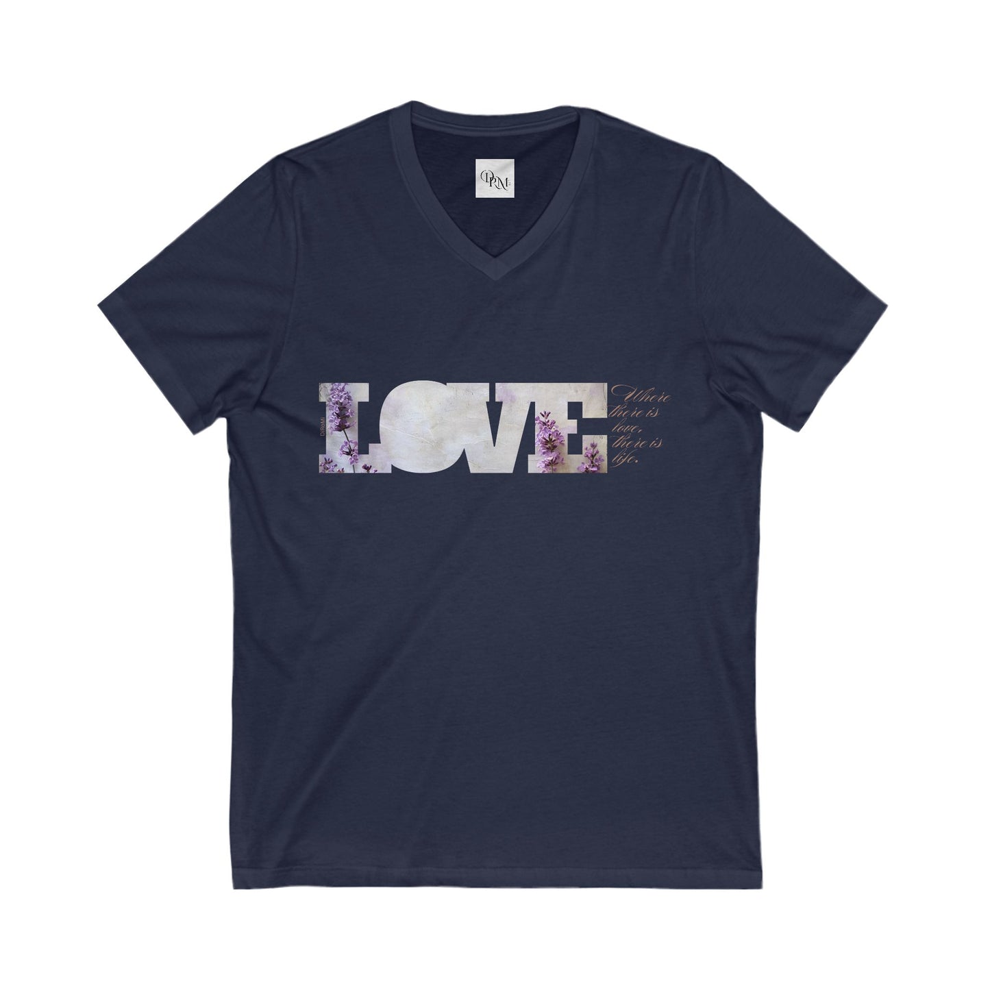 Love Floral V-Neck Tee for All Occasions - DiRoMi