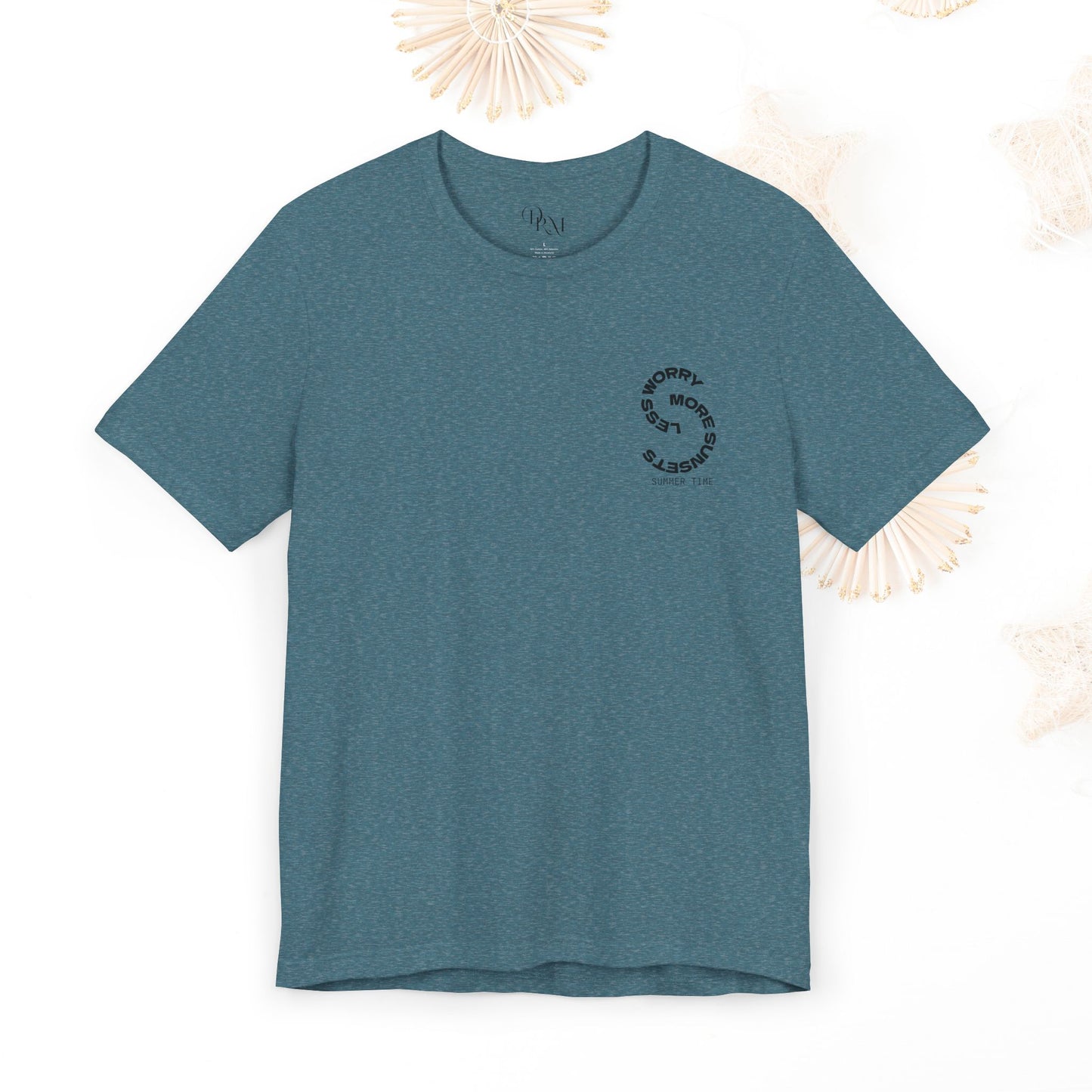 Beach Vibes Unisex Tee, Summer Vacation T-Shirt, Ocean Lover Shirt, Coastal Graphic Top, Beach Bum Apparel, back and front shirt