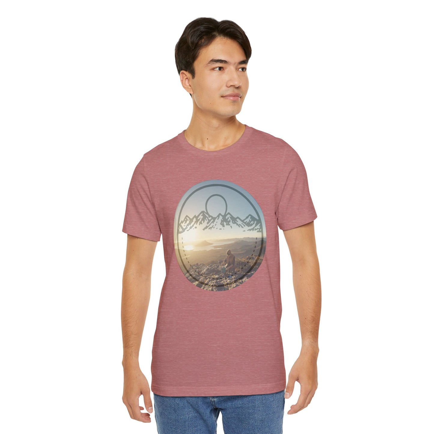 Adventure Awaits Mountain Graphic T-Shirt - Unisex Jersey Short Sleeve - DiRoMi