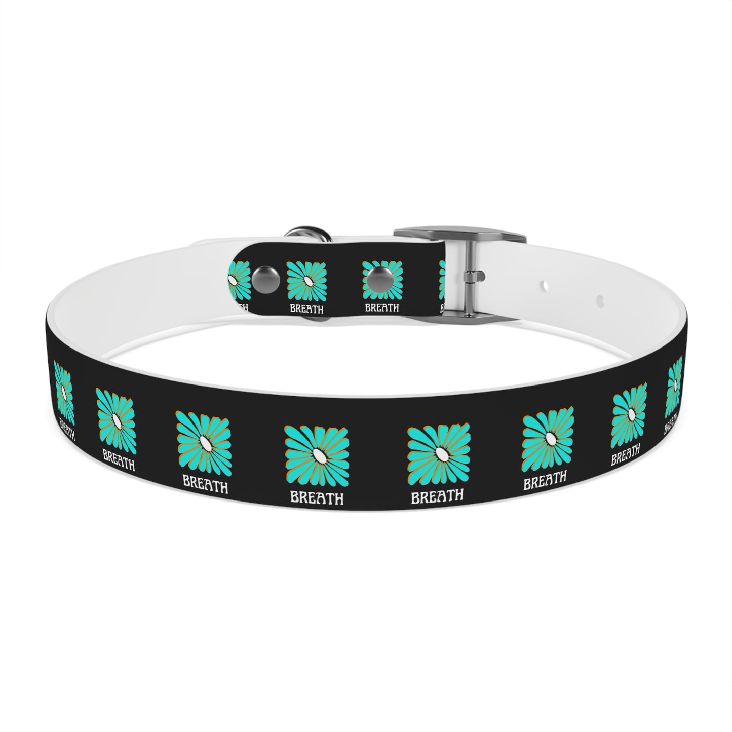 Colorful 'Breathe' Dog Collar - Vibrant Floral Design for Stylish Pets