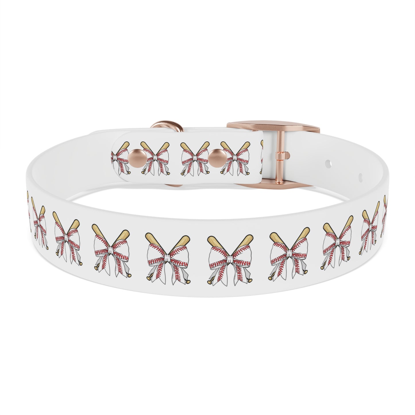 Baseball Bat Dog Collar with Bows - Perfect for Pet Lovers and Sports Fans