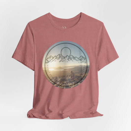 Adventure Awaits Mountain Graphic T-Shirt - Unisex Jersey Short Sleeve - DiRoMi