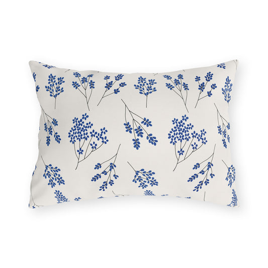 Outdoor Pillows with Lavender Floral Design