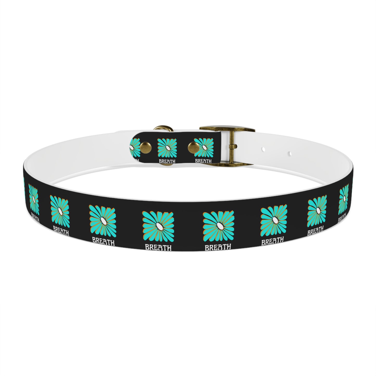Colorful 'Breathe' Dog Collar - Vibrant Floral Design for Stylish Pets
