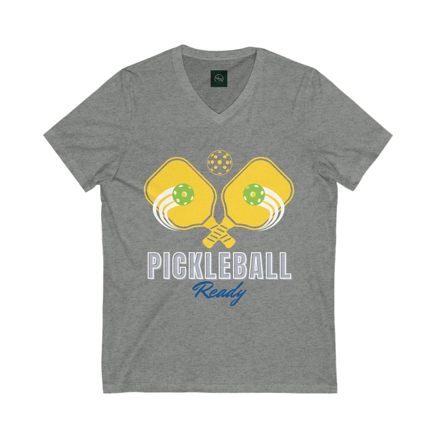 Pickleball Ready Unisex V-Neck Tee - Sporty Comfort for Pickleball Lovers - DiRoMi