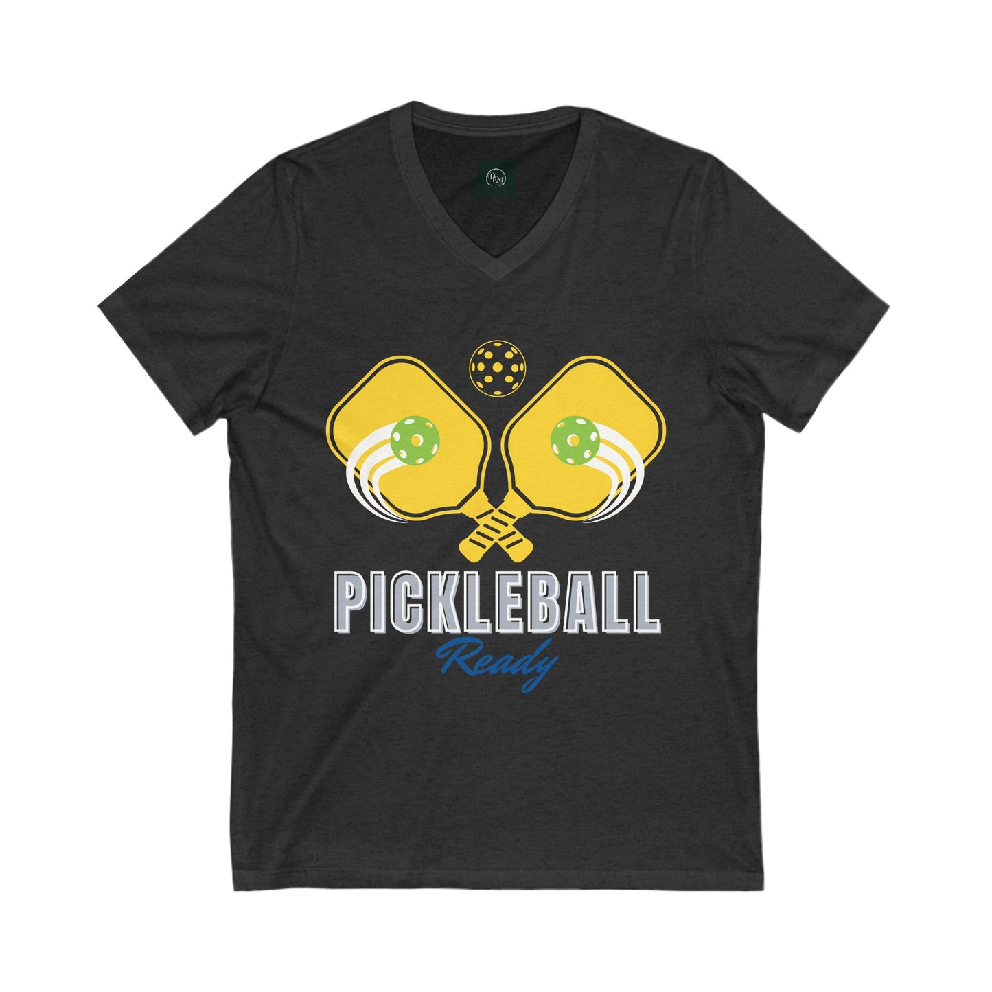 Pickleball Ready Unisex V-Neck Tee - Sporty Comfort for Pickleball Lovers - DiRoMi