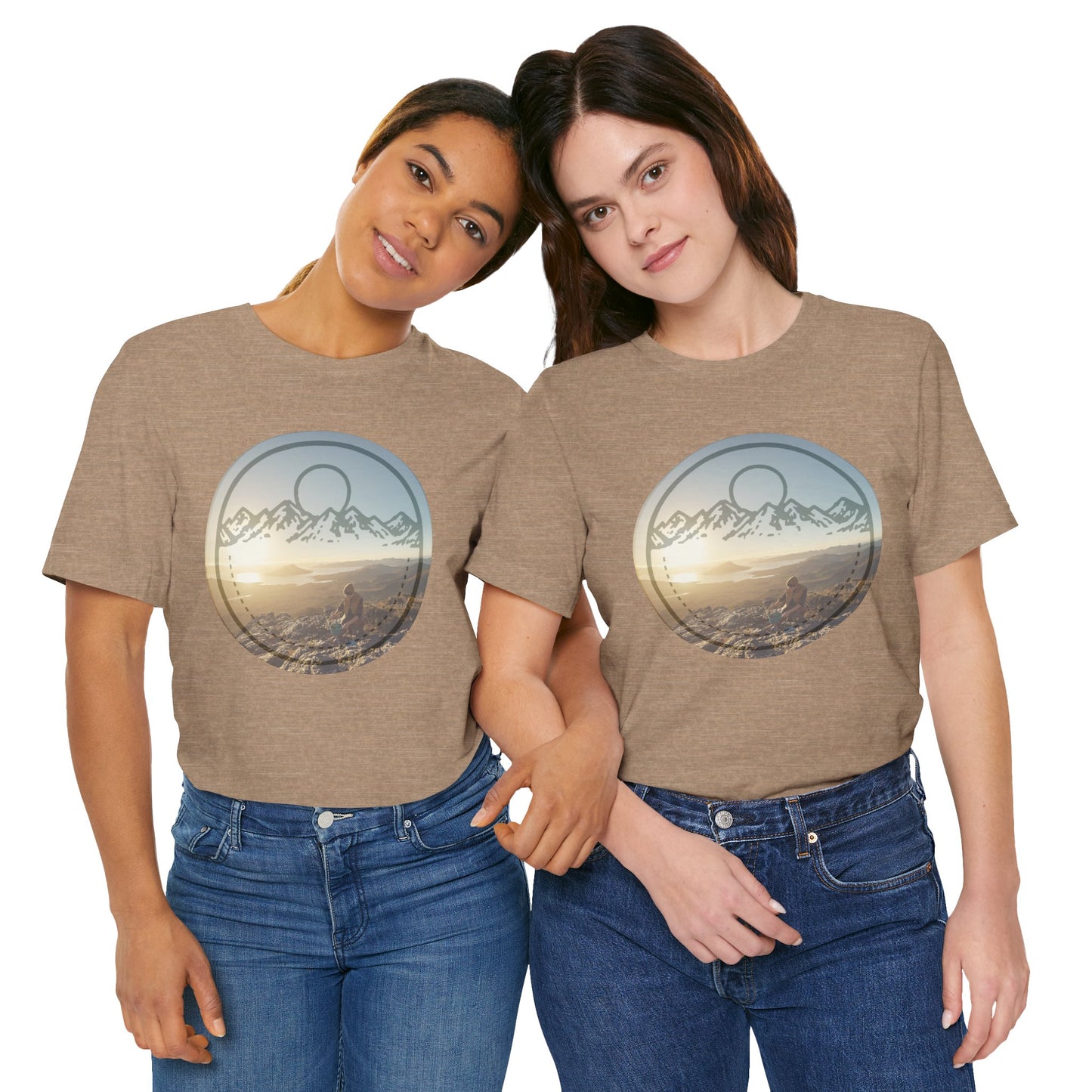 Adventure Awaits Mountain Graphic T-Shirt - Unisex Jersey Short Sleeve - DiRoMi