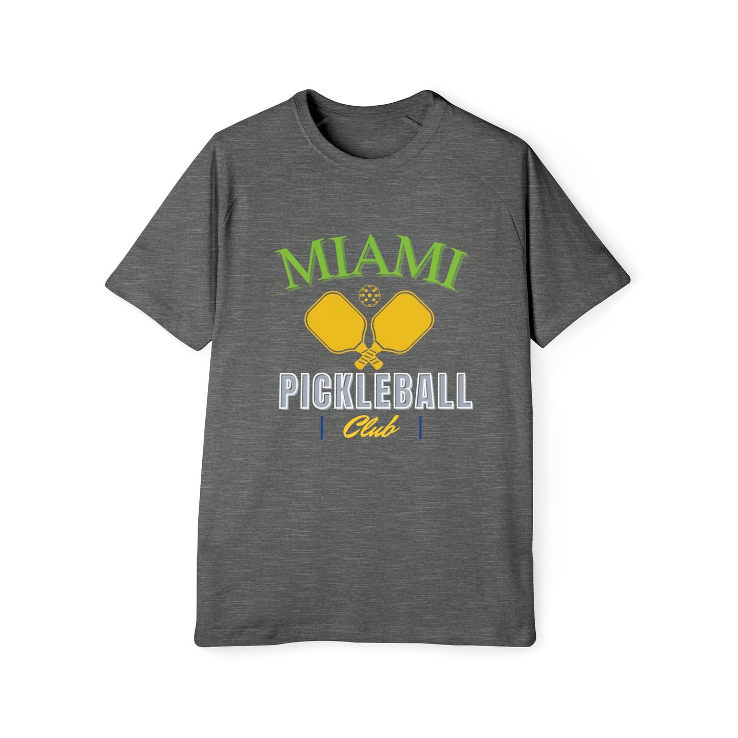 Miami Pickleball Club Men's Raglan T-Shirt - Casual, Sporty Tee for Pickleball Fans - DiRoMi