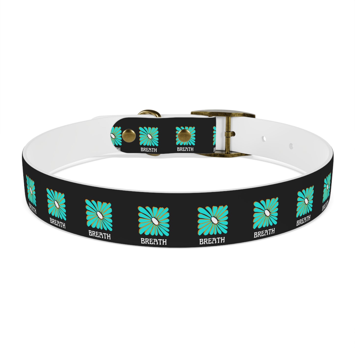 Colorful 'Breathe' Dog Collar - Vibrant Floral Design for Stylish Pets