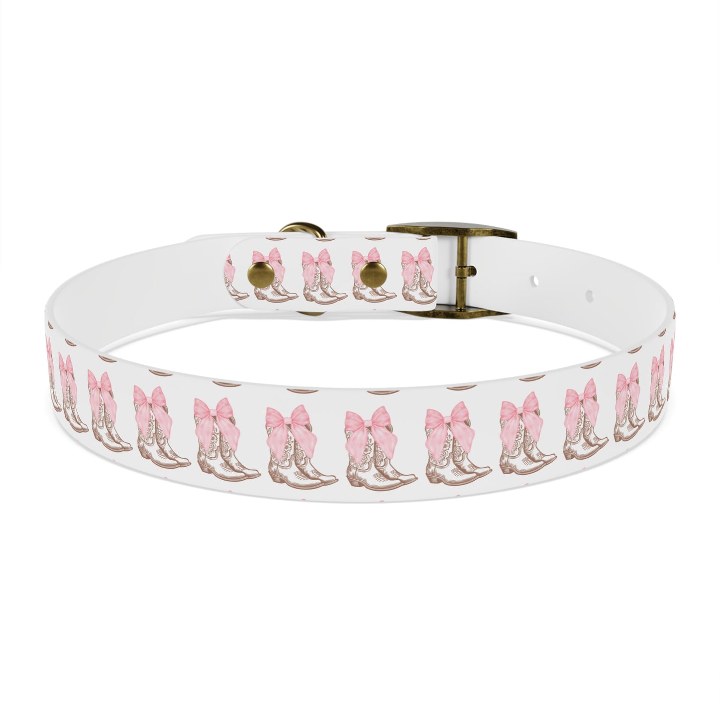 Chic Dog Collar with Pink Bow Design - Stylish Pet Accessory