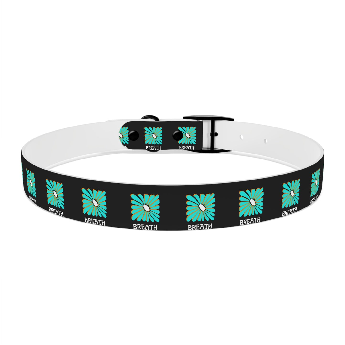 Colorful 'Breathe' Dog Collar - Vibrant Floral Design for Stylish Pets
