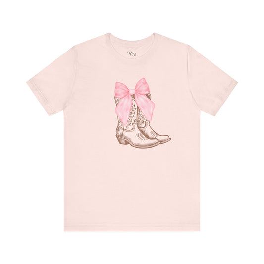 Cowgirl Boots Tee with Bow