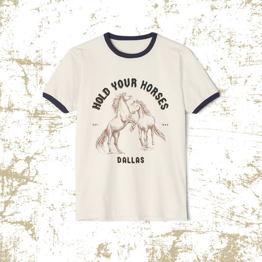 Vintage Horse T-Shirt - 'Hold Your Horses' Tee - DiRoMi