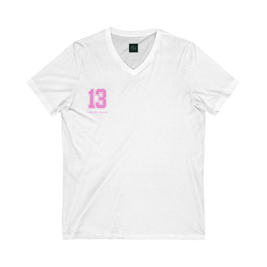 Miami Varsity League V-Neck Tee - Unisex, Sporty Casual Wear for Game Day and Everyday Comfort - DiRoMi