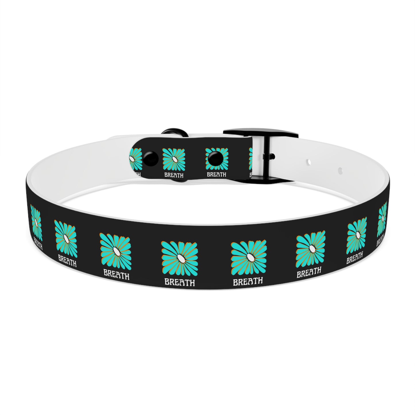 Colorful 'Breathe' Dog Collar - Vibrant Floral Design for Stylish Pets