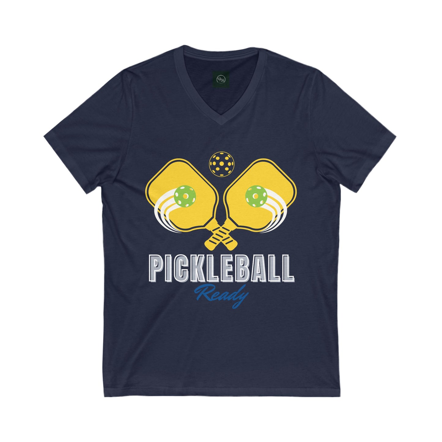 Pickleball Ready Unisex V-Neck Tee - Sporty Comfort for Pickleball Lovers - DiRoMi