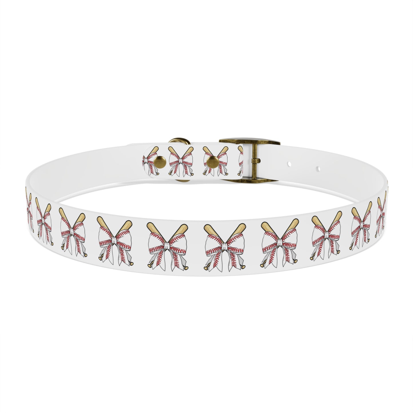 Baseball Bat Dog Collar with Bows - Perfect for Pet Lovers and Sports Fans