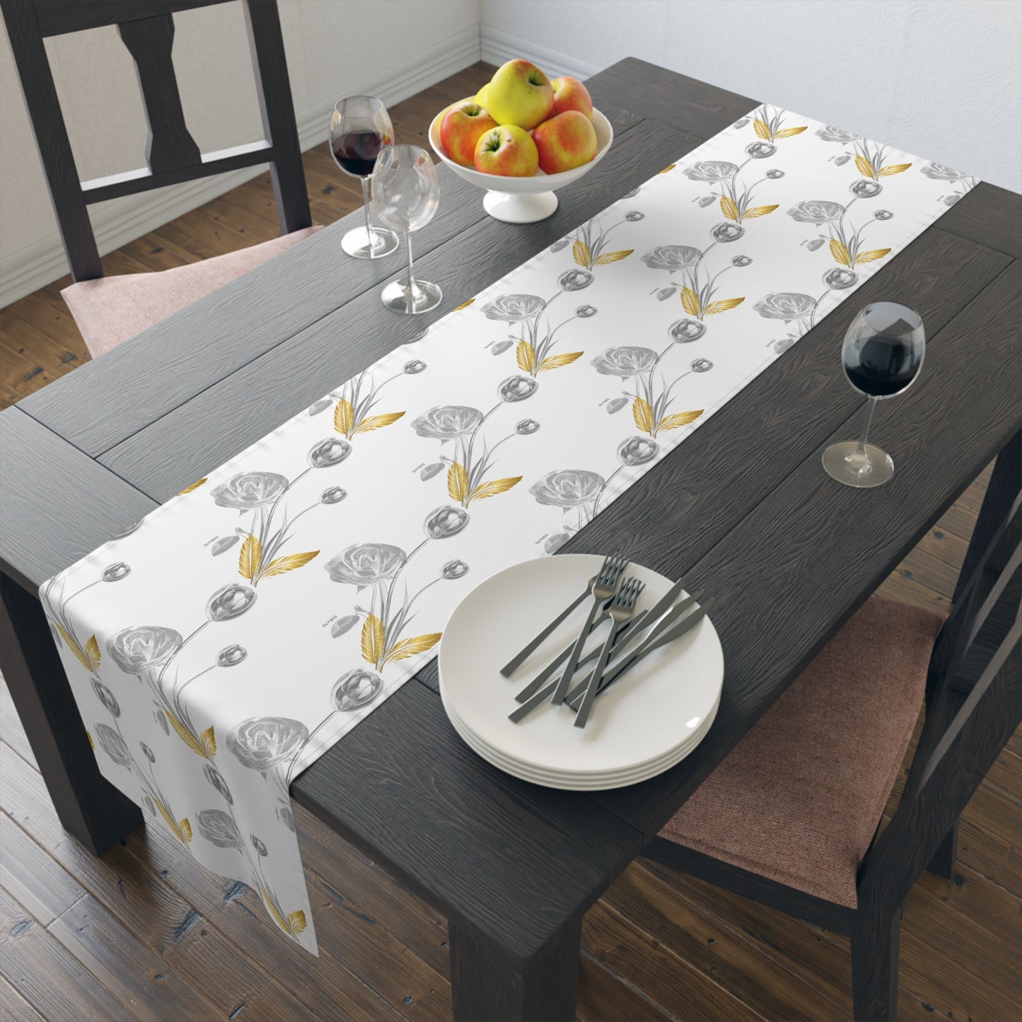 Modern Floral Table Runner