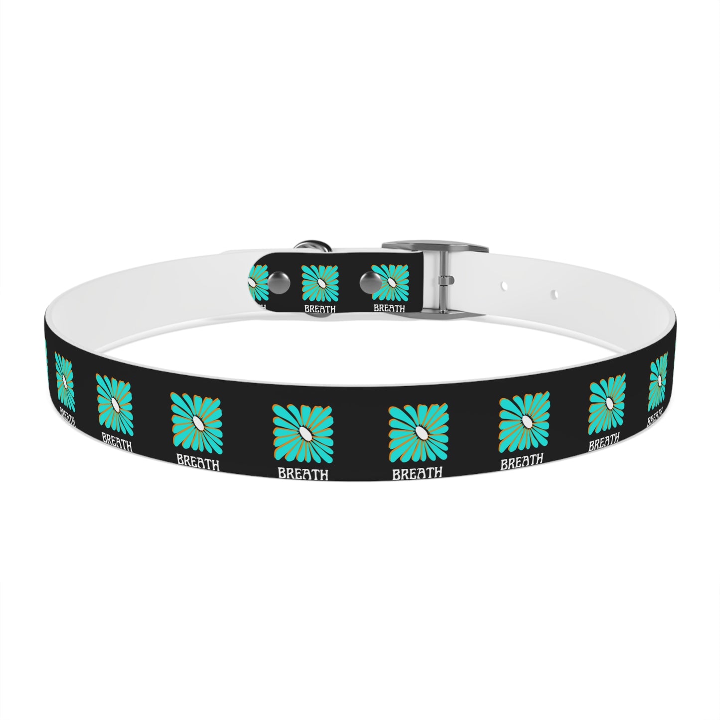 Colorful 'Breathe' Dog Collar - Vibrant Floral Design for Stylish Pets