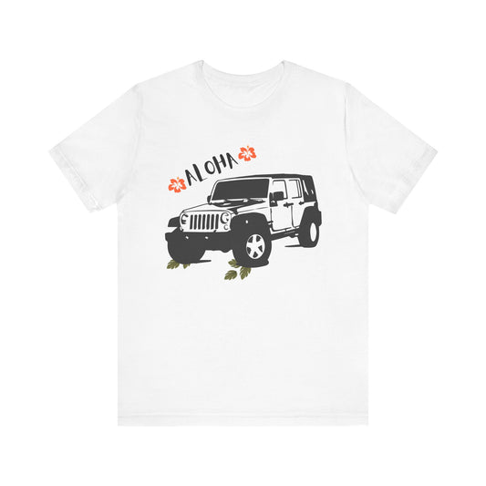 Aloha Jeep Unisex Short Sleeve Tee - Perfect for Adventure Lovers - DiRoMi