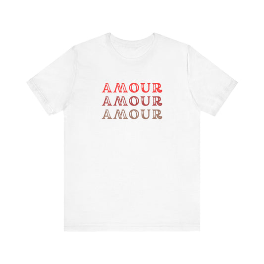 Amour Graphic Tee - Unisex Short Sleeve T-Shirt for Love Enthusiasts - DiRoMi