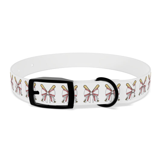 Baseball Bat Dog Collar with Bows - Perfect for Pet Lovers and Sports Fans - DiRoMi