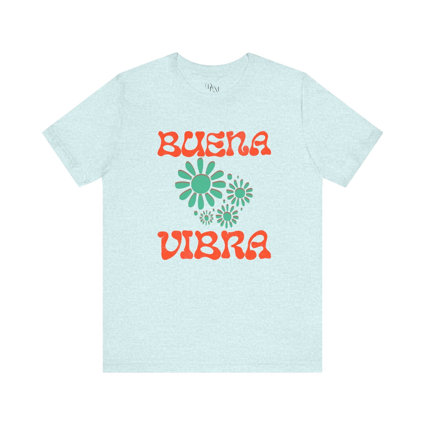 Buena Vibra Floral T-Shirt, Positive Vibes Tee, Retro Graphic Shirt, Unisex Summer Top, Gift for Friends, summer shirts - DiRoMi