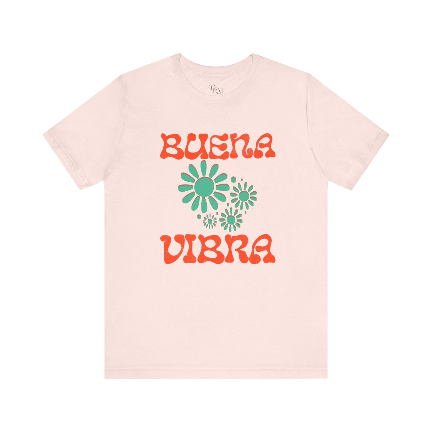 Buena Vibra Floral T-Shirt, Positive Vibes Tee, Retro Graphic Shirt, Unisex Summer Top, Gift for Friends, summer shirts - DiRoMi