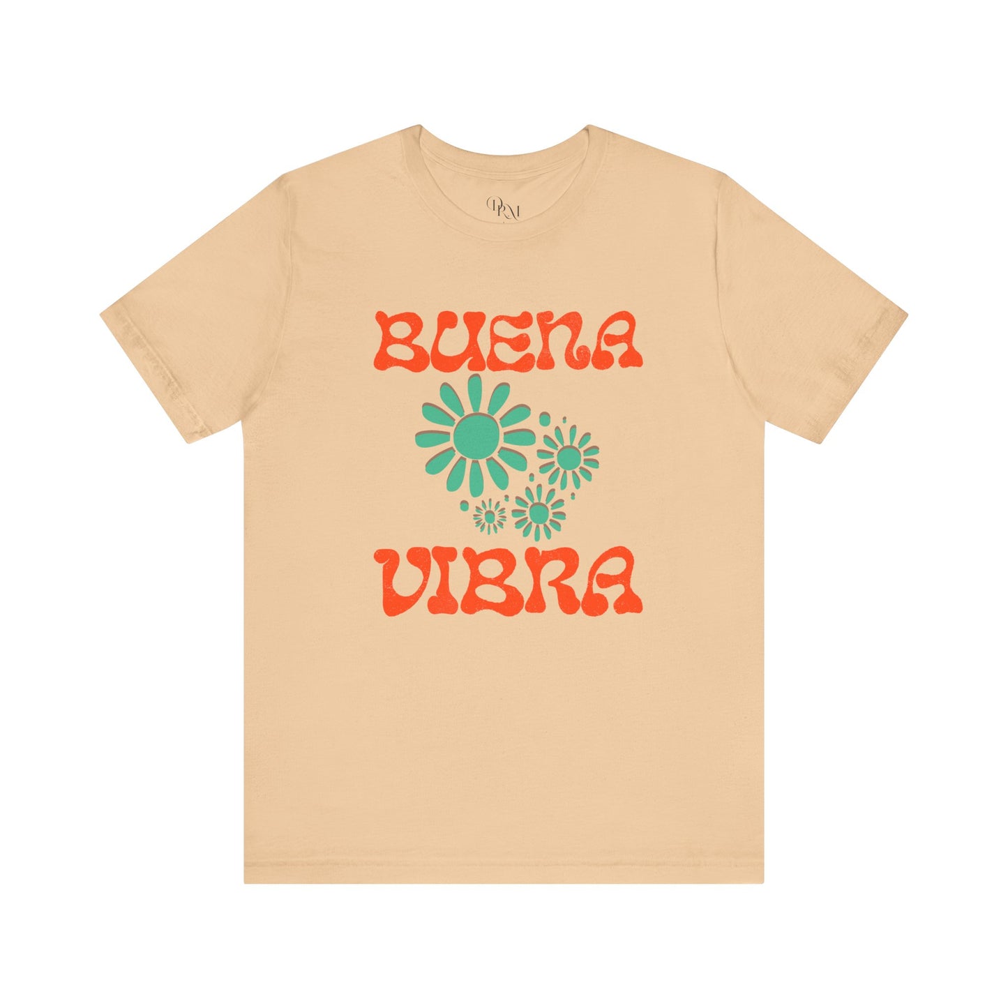 Buena Vibra Floral T-Shirt, Positive Vibes Tee, Retro Graphic Shirt, Unisex Summer Top, Gift for Friends, summer shirts - DiRoMi