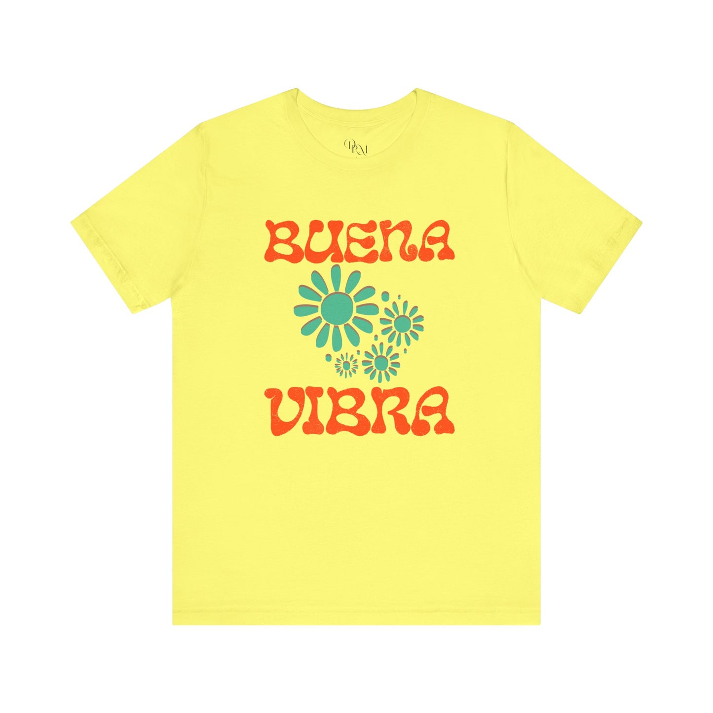 Buena Vibra Floral T-Shirt, Positive Vibes Tee, Retro Graphic Shirt, Unisex Summer Top, Gift for Friends, summer shirts - DiRoMi