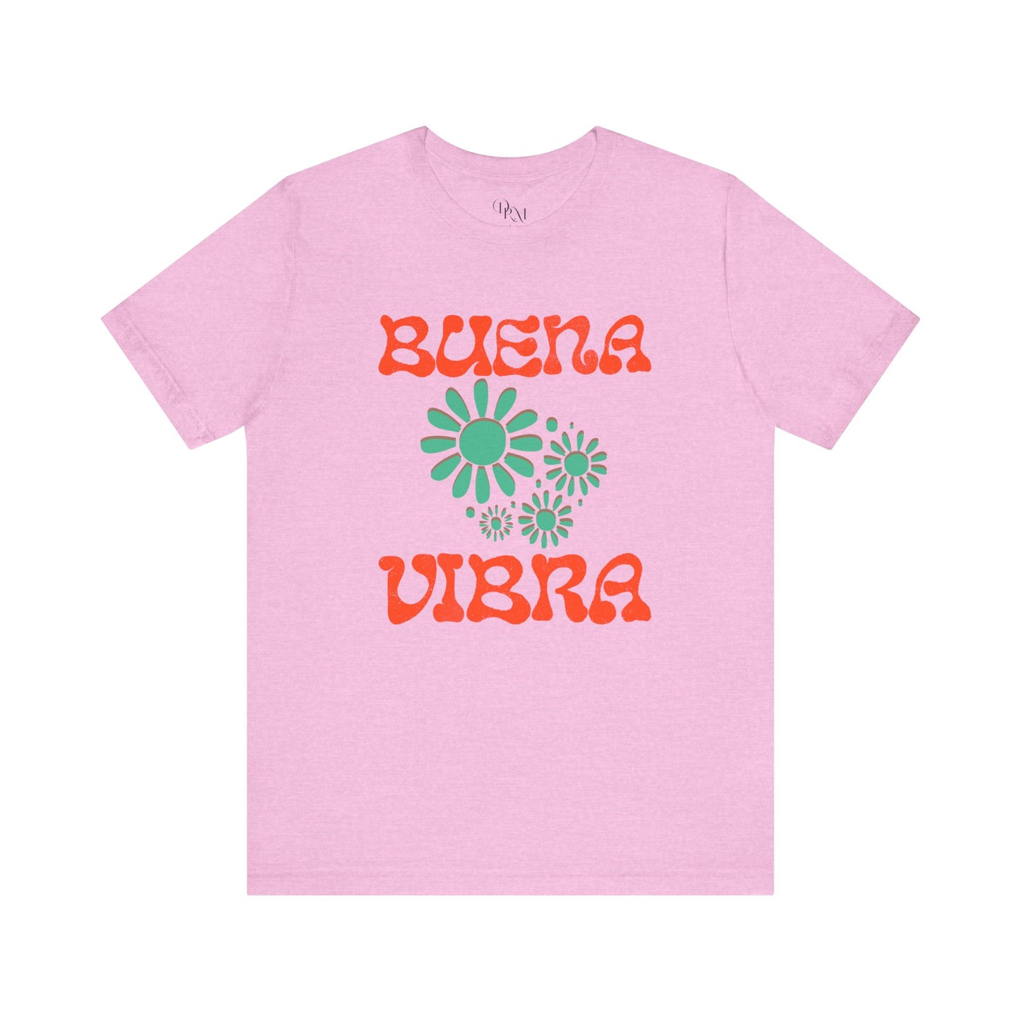 Buena Vibra Floral T-Shirt, Positive Vibes Tee, Retro Graphic Shirt, Unisex Summer Top, Gift for Friends, summer shirts - DiRoMi