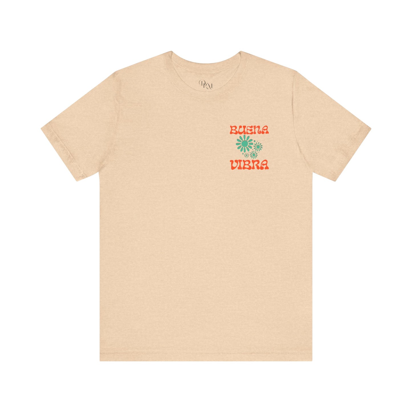 Buena Vibra Tee -Good vibes Summer Unisex Jersey Short Sleeve Shirt for Positive Energy, Beach Day, Summer Vibes, Gift, Casual Wear - DiRoMi