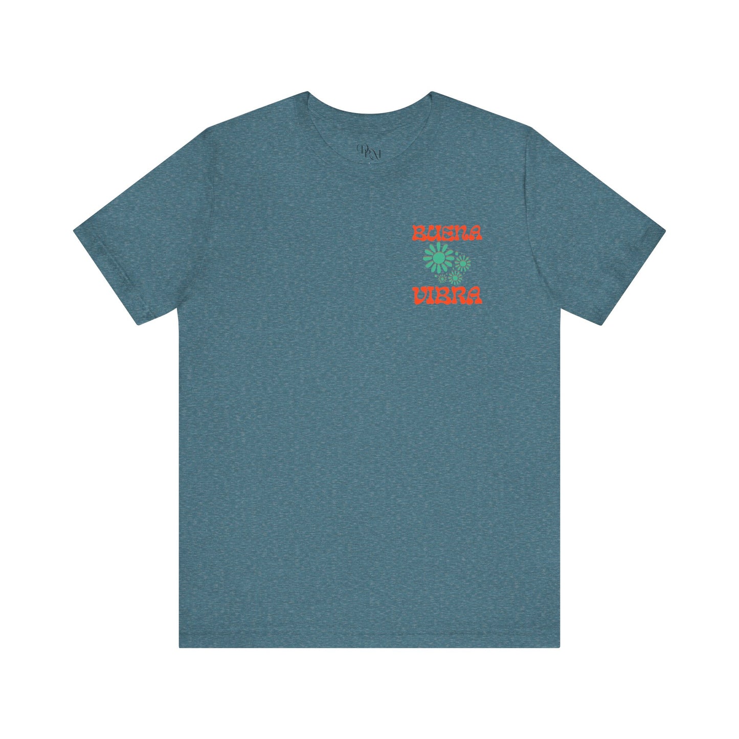 Buena Vibra Tee -Good vibes Summer Unisex Jersey Short Sleeve Shirt for Positive Energy, Beach Day, Summer Vibes, Gift, Casual Wear - DiRoMi